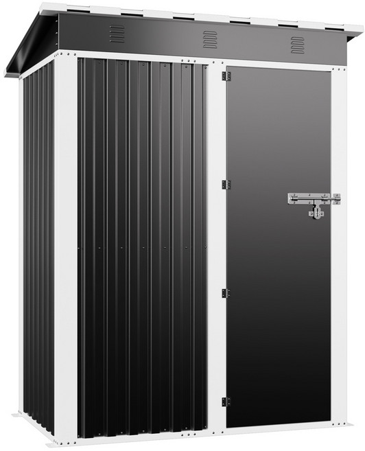 레드와이 조립식창고 스틸창고 5x3ft 농막 간이 야외 보관함 이동식 창고 블랙, 스틸창고5x3FT_블랙