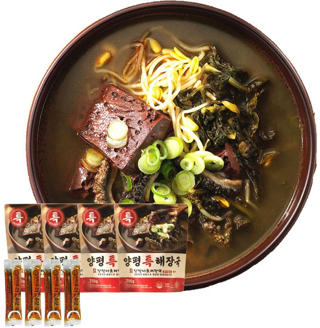 [쇼핑온TV] 이용식의 양평특해장국 고추향미유 선지해장국 실온보관, 8개, 700g
