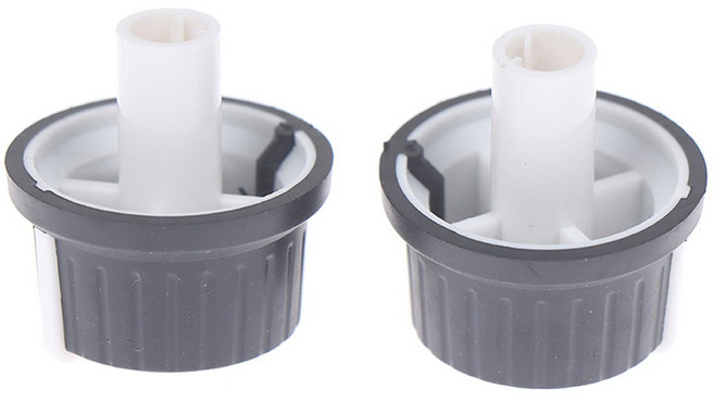 샤프트 전위차계 고무 2PCS 볼륨 하프 5MM 25 노브 엔코더 스위치