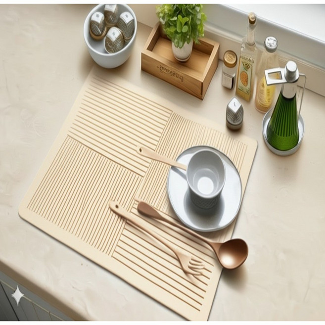 규조토 식기건조매트, 2개, B, 1단