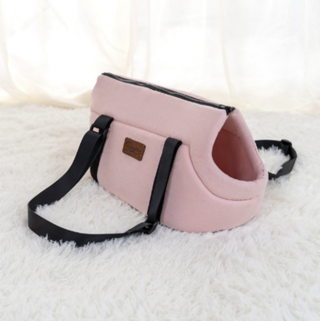 아가토스 반려동물 이동가방 워머 슬링백 (가방+쿠션) 핑크색, 핑크, 1개