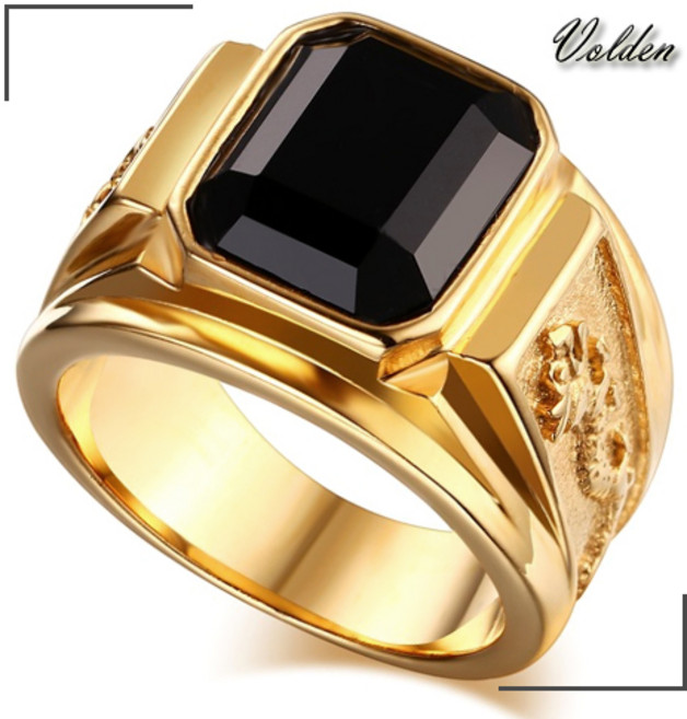 볼던 MR1085 써지컬 스틸 남자 여자 패션 반지 링 용 드래곤 큐빅