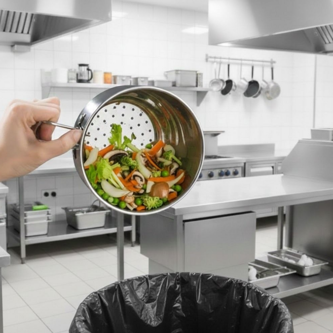 로앤몰 틈새 걸이형 스텐 싱크대 음식물 쓰레기 거름망, 1개, 실버