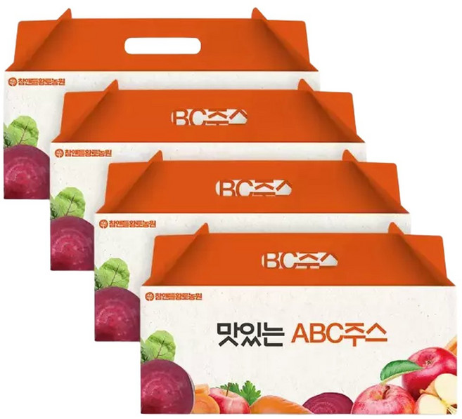 참앤들황토농원 맛있는 ABC주스 30포 4박스 (총 120포) 사과 비트 당근 주스, 120개, 250ml