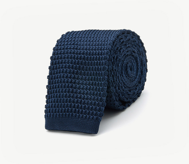 [STCO] 남성 솔리드 니트 타이 네이비
