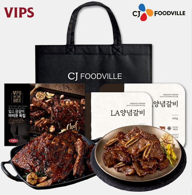 [VIPS] 빕스 갈비 한상 선물세트 2호 1.84kg(계절밥상 LA갈비 왕갈비폭립 혼합구성), 1.84kg, 1세트