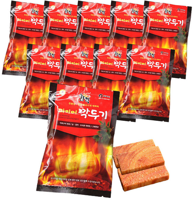 화락 파이어깍두기 천연 착화제 3입, 100g, 10개