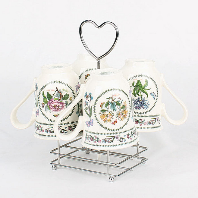 스텐 하트 4P 6P 머그잔걸이 컵정리대 컵걸이, 1개