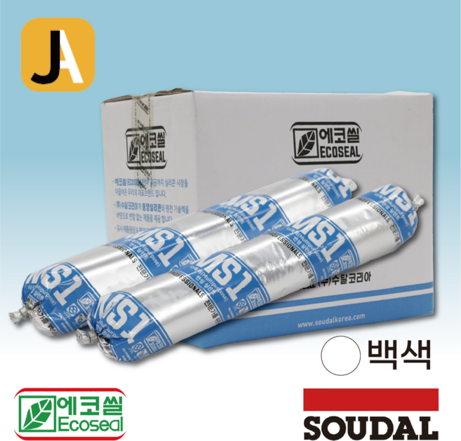 수달 동양실리콘 에코씰 MS1 우레탄 소세지 실리콘 변성실란트 백색 박스 (20개), 1개