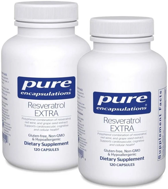 퓨어인캡슐레이션 레스베라트롤 엑스트라 100mg 캡슐 Pure Encapsulations Resveratrol EXTRA, 2개, 120정 - 쿠팡