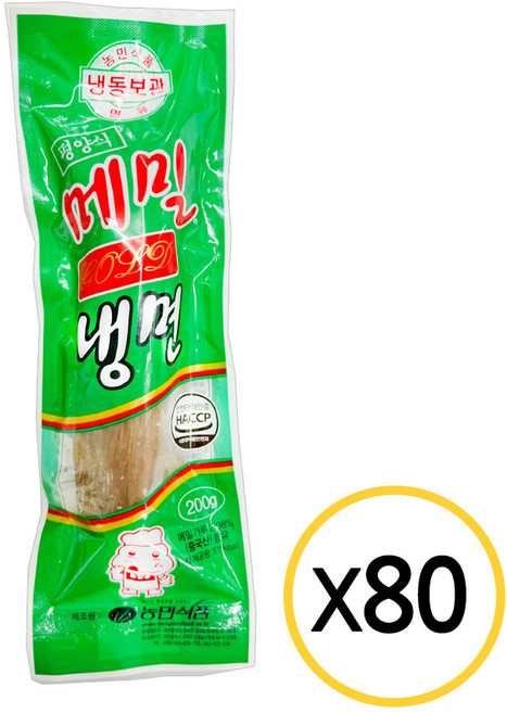 농민식품 평양식 메밀냉면 200g, 80개