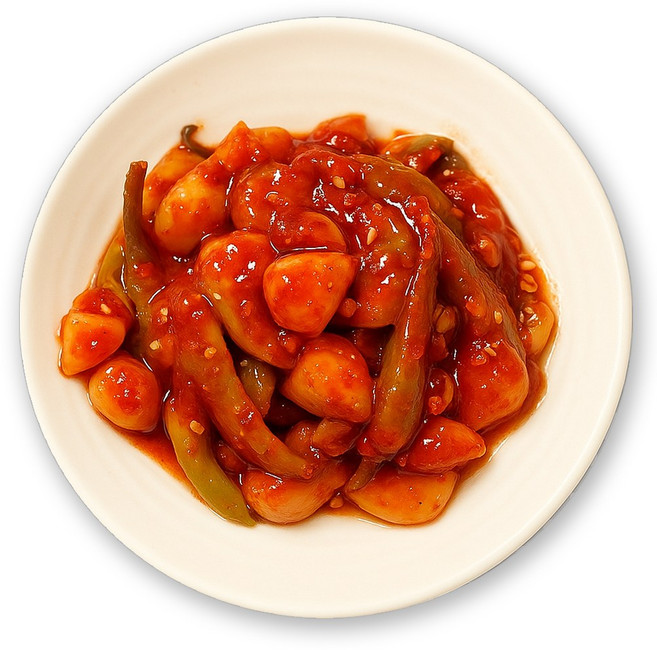 매콤 상큼한 맛 수제 양념고추 알마늘 무침 1kg 2개 입맛 살리는 밥도둑 간편 집반찬 밑반찬