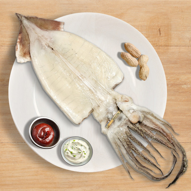 국내산 반건조 오징어 10마리 /반건오징어 안주 구이 간식 반찬, 1개, 왕특대자 2kg이상