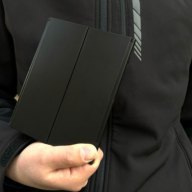 휴대용 삼면거울 접이식 탁상거울 화장 뷰티 삼면경, B. 블랙-휴대용 삼면거울-12x15.5cm