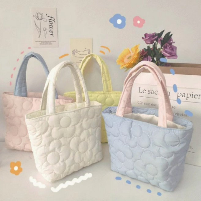 가벼운 패딩가방 데일리 누빔 패딩백 에코백