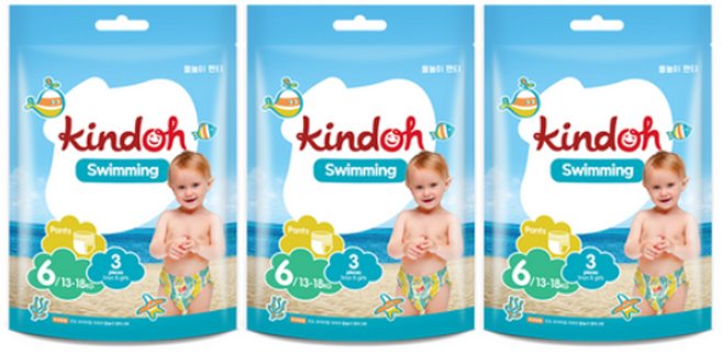 킨도 프리미엄 팬티형 물놀이 기저귀 아동공용 점보형, 6단계, 9매