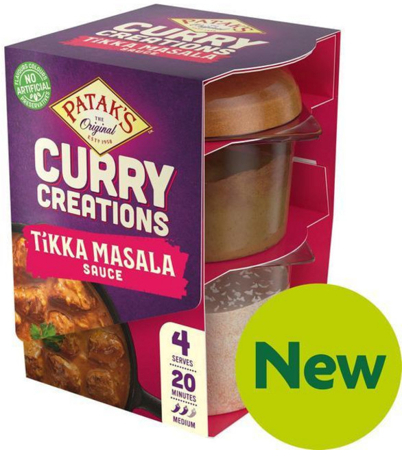 Patak's 파탁스 티카 마살라 카레 크리에이션 소스 키트, 6개, 160g