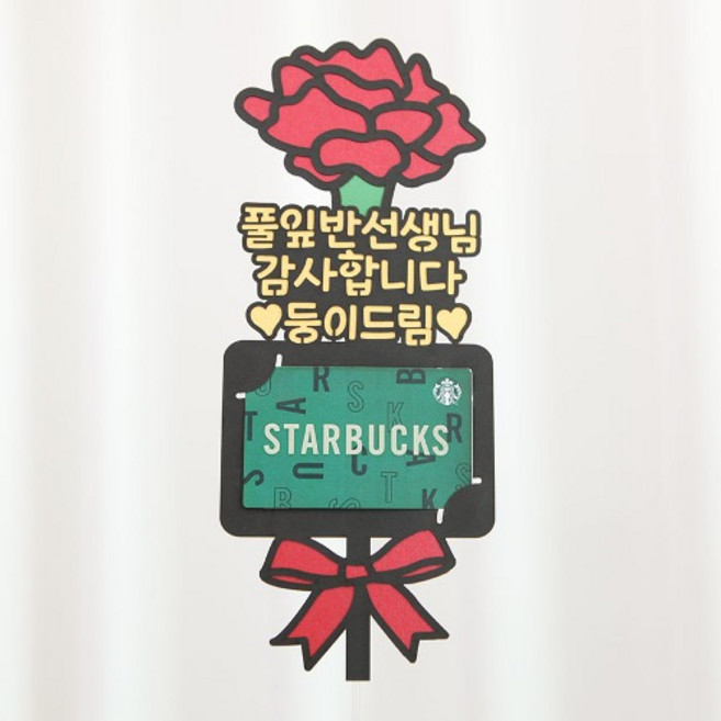 한송이 기프트카드 스승의날 졸업식 선생님 선물 스승 은혜 카네이션 CZT