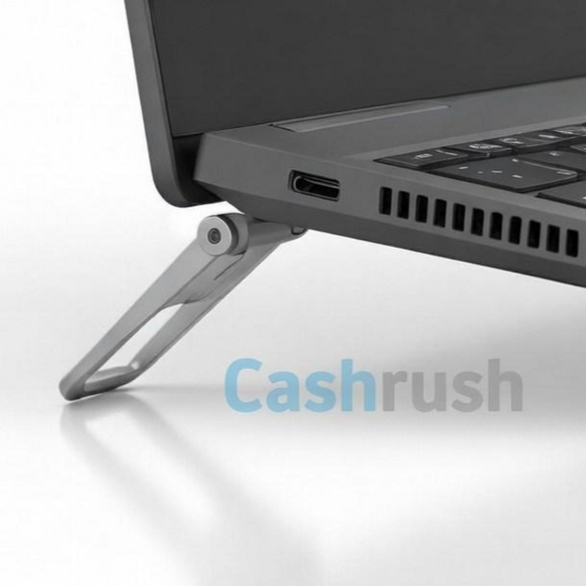 캐시러쉬 2단 각도조절 접이식 노트북 거치대, 1세트, 그레이