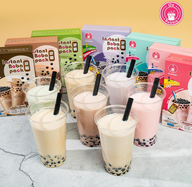 오스버블 보바팩 버블티 4팩세트 7가지 맛 택1 (65g4개입), 마차 (65g/4개입)