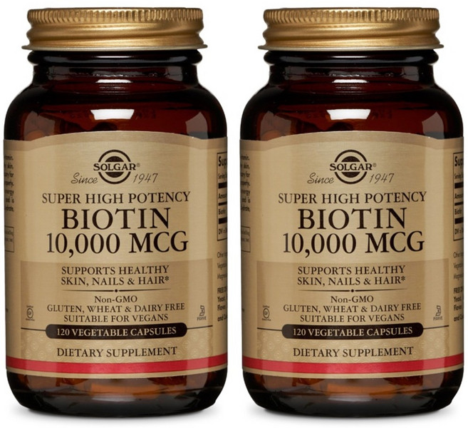 솔가 비오틴 10 000mcg 베지터블 캡슐, 120정, 2개