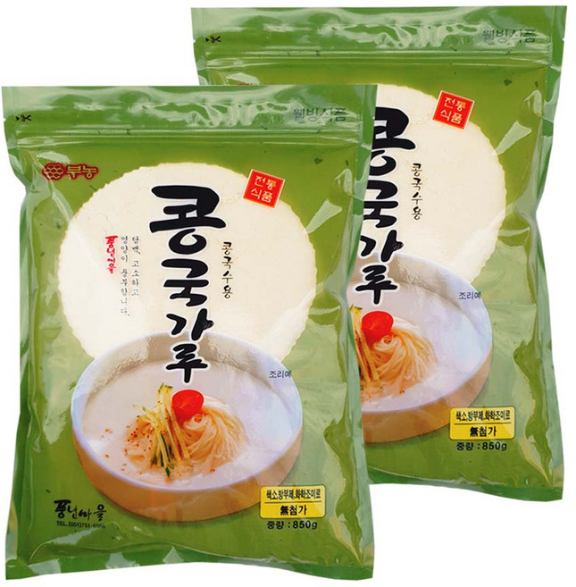 풍년마을 콩국수용 콩국가루 850g 색소 방부제 화학조미료 무첨가 업소용 식당용, 2개