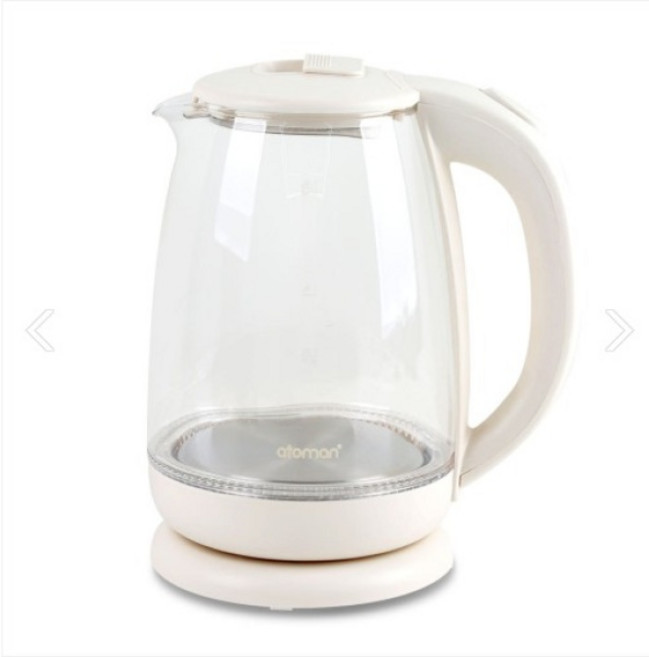 (홍진테크) 아토만 유리 무선 전기포트 1.8L (ATK-E18GS), ATK-E18GS