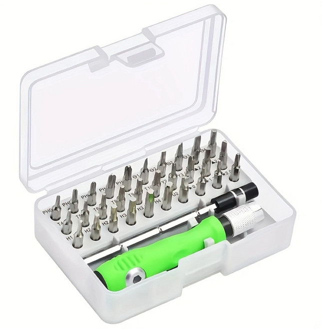 AIRAJ 32in1 미니 마그네틱 정밀 드라이버 세트 십자.평면 헤드 자동차.가구.스마트폰.카메라 수리용, 1개, 32pcs