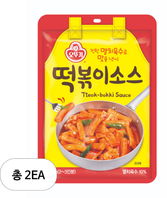 오뚜기 진한 멸치육수로 맛을 낸 떡볶이소스, 180g, 2개