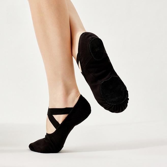 글루킨드 성인 발레슈즈 고탄력 토슈즈, 270 작게 나옴 ,한 사이즈 업 추천, 블랙