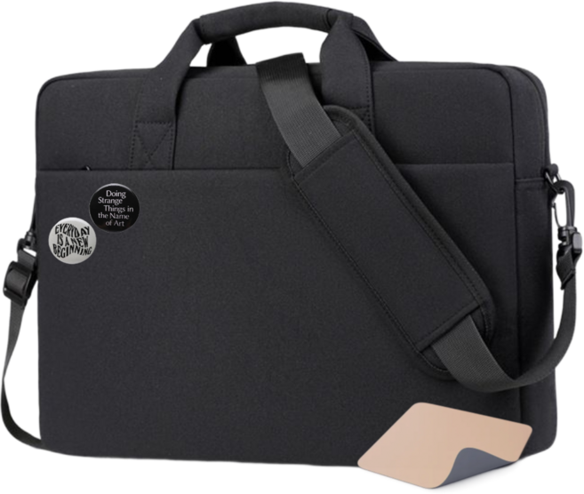 모노라임 대용량 노트북 가방 감성디자인, 블랙