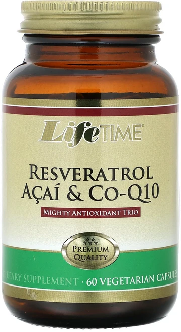 12월눈오는달 LifeTime Vitamins 레스베라트롤 아사이 & Co-Q10 베지 캡슐 60정 미리준비하세요, LifeTimeVitamins레스베라트롤아사이CoQ10, 1개 - 쿠팡