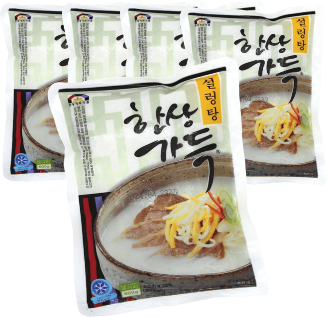 한상가득 설렁탕 진한 사골 국물 냉동, 5개, 600g