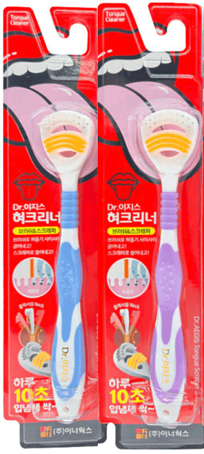 닥터이지스 혀크리너 입냄새 백태제거 혀클리너 색상랜덤, 2개