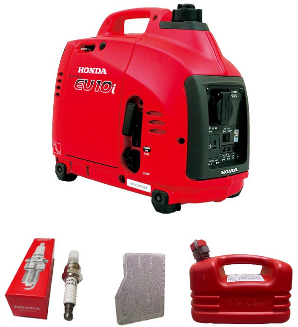 HONDA 혼다 무소음발전기 EU10i 저소음캠핑용 + 3종(플러그 에어클리너 프레솔연료통5L)