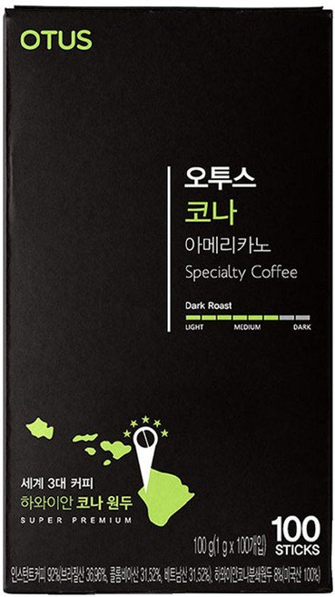 오투스 코나 아메리카노, 1개, 100개입, 100g