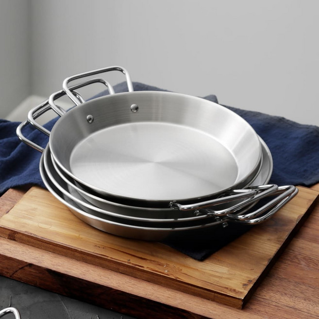 키친아트 스텐레스 빠에야팬 18cm, 1개