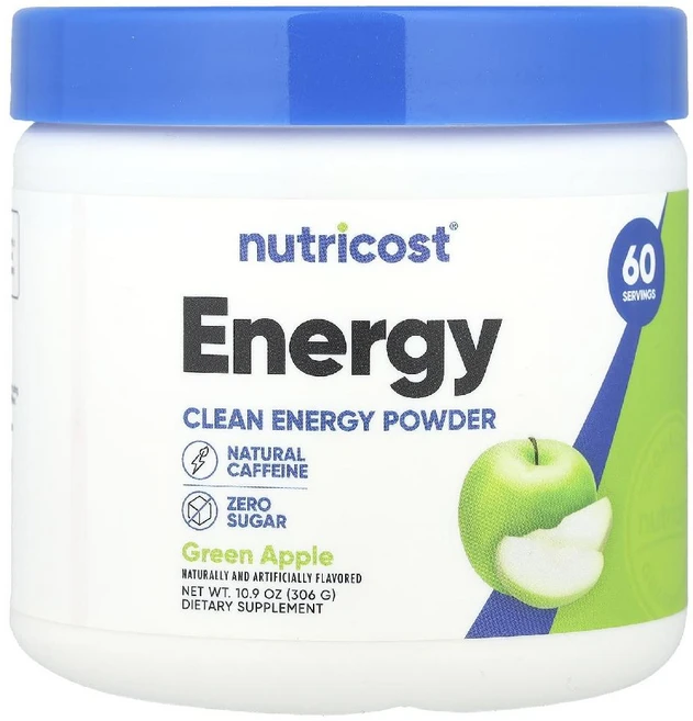 뉴트리코스트 Energy 파우더 그린 애플 306g, 1개 - 쿠팡