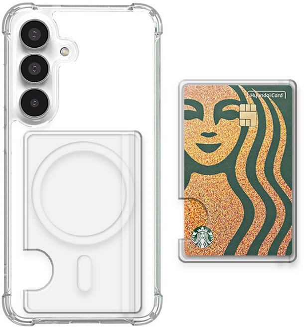 아이루스 맥세이프 카드 지갑 투명 케이스