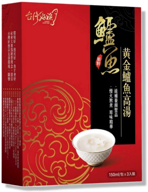 台灣好漁 黃金鱸魚精 滋補養顏 營養補充 150ml x 3包, 150g, 1個