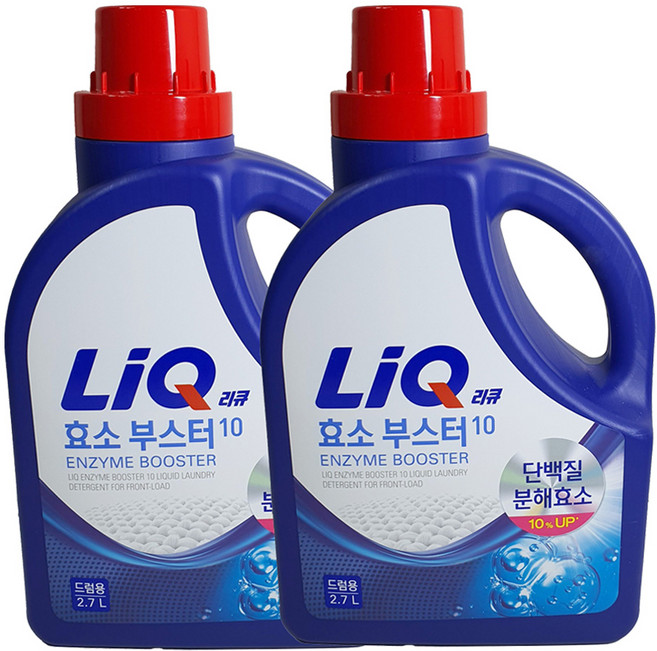리큐 효소 부스터 10 용기 2.7L x 2개 드럼용 액체 세탁세제