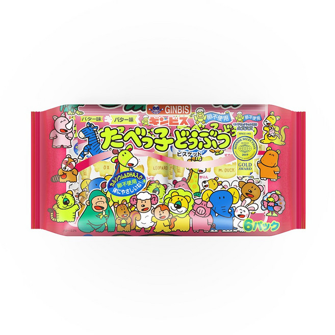 긴비스 동물모양 비스킷 (23g*6개입), 6개, 23g