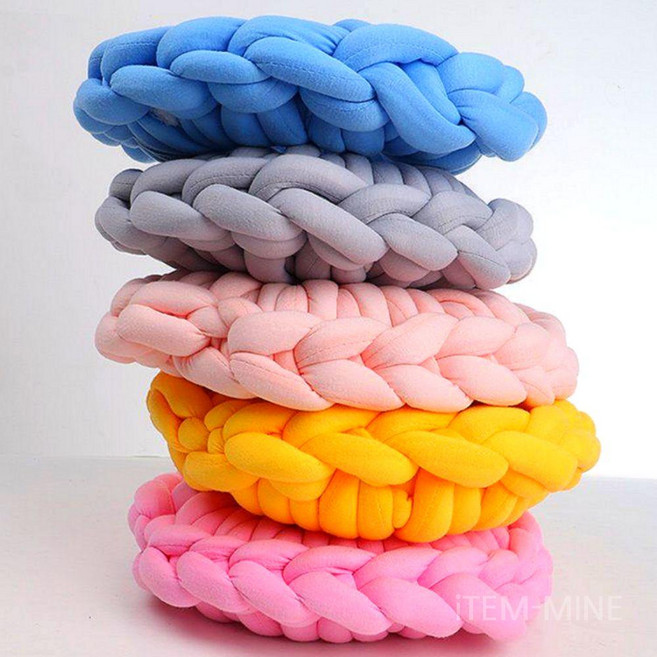 청키얀 자이언트얀 200g 뜨개질 청키 수면실 뜨개가방 인형실 슈퍼 두꺼운 핸드노팅, 41 빅 레드 벨벳 (0.5파운드), 1개