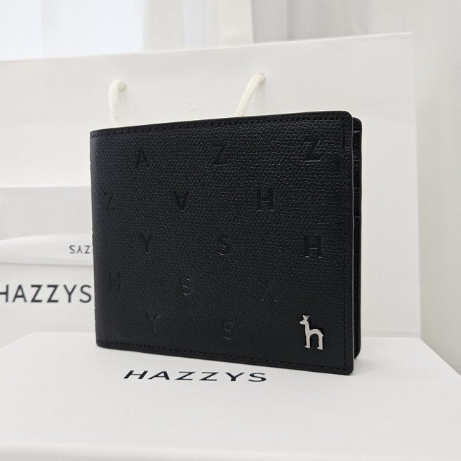 [정품/선물포장] 헤지스 남성 음각패턴 반지갑 쇼핑백포함+THE HENEM더스트백