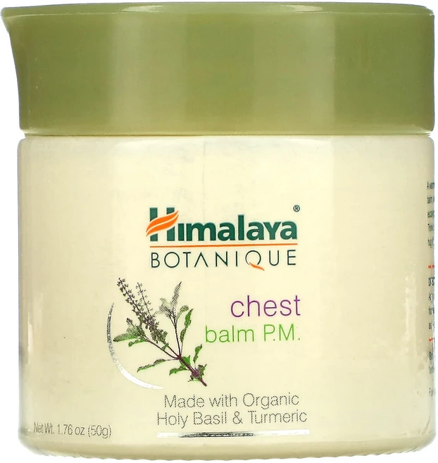 Himalaya 식물성 체스트 밤 P.M. 1.76 oz (50 g), Himalaya식물성체스트밤PM176oz50g, 50g, 1개 - 쿠팡
