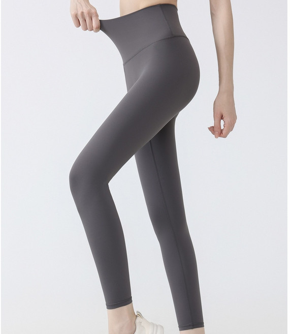 高彈力裸感高腰提臀瑜珈褲 無尷尬線運動打底褲