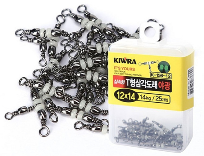 8위 - 키우라 T형 삼각도래 야광 덕용 K-156 낚시 채비, 22개입, 1개