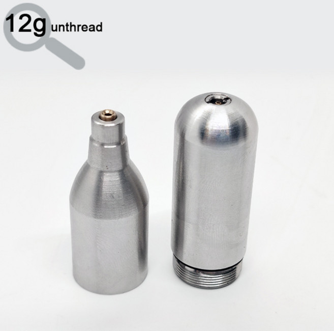 충전식 co2 실린더 12g 16g CO2 카트리지 자전거 타이어 용 팽창기 리필 스레드 Unthread가 양조 장비, [02] 12g unthread