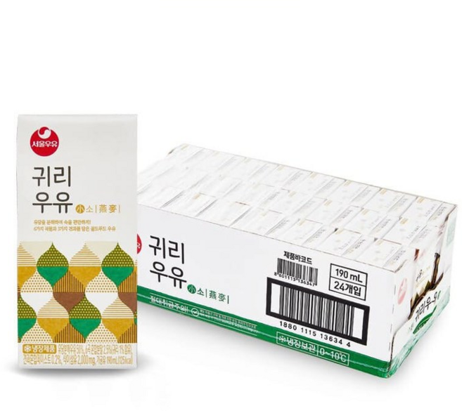 서울우유 귀리우유, 24개, 190ml