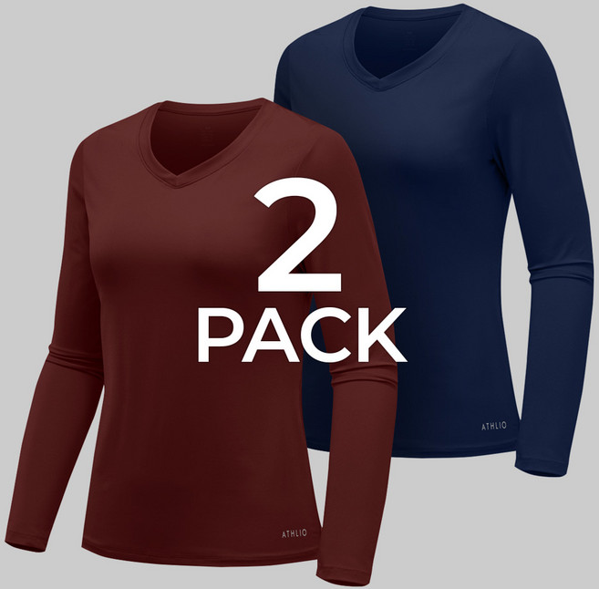 애슬리오 하이퍼드라이 브이넥 긴팔 2팩 AO-CFL22